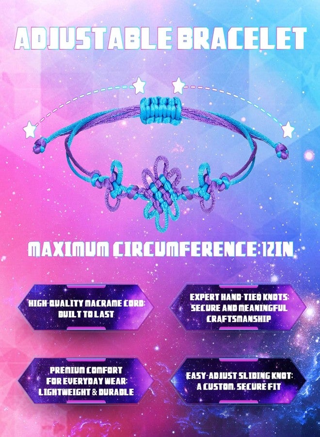 Rasonus Kpop Adjustable Braided Rope for Women Handmade Friendship String Bracelets Set, Demon Matching Couple Bracelets Gifts for Birthday Christmas Anniversary Valentines Day, Korean Knot Bracelet - Image 5